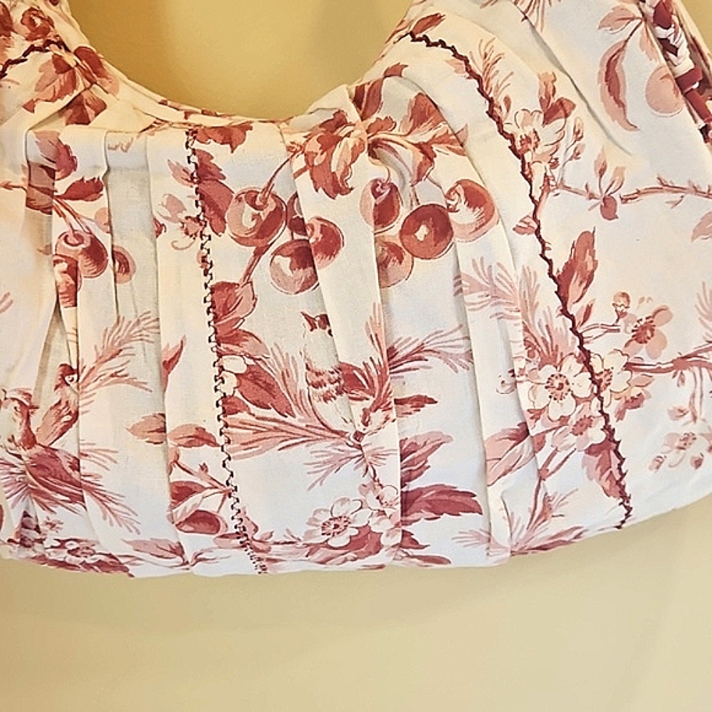 Vintage April Cornell Toile Cherry Cherry Hobo Bag💖💖💖NWT - Picture 2 of 5